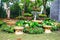 Material bronze drums on grass in vietnames