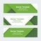 Material design banners. Set of modern colorful horizontal vector banners. Green ?and white vector page headers.