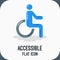 Material Design Icon of Accessibility Flat Vector Illustration