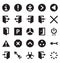 Material Design Isolated Vector Icon Pack that can easily modified or edit in any color any shape