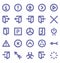 Material Design Isolated Vector Icon Pack that can easily modified or edit in any color any shape