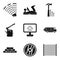 Material handling icons set, simple style