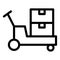 material handling vector line icon
