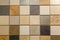 Material pattern with tiles and natural stone for bathroom and kitchen flooring and wall, planning for renovation interior work in