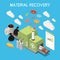 Material Recovery Isometric Background