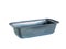 Material rectangle baking loaf pan non-stick coating. isolated o