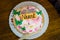 maternal grandmother birthday cake decorated with butterfly from different angle