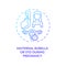 Maternal rubella and STD during pregnancy concept icon