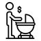 Maternity allowance icon, outline style