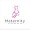 Maternity logo design template. pregnancy Mother Logo Icon symbol or icon. Pregnant Logo Simple.