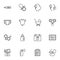 Maternity, motherhood line icons set