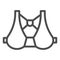 Maternity Nursing Bra line icon. Lingerie outline style pictogram on white background. Breastfeeding Supplies signs for