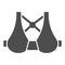 Maternity Nursing Bra solid icon. Lingerie glyph style pictogram on white background. Breastfeeding Supplies signs for