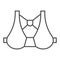 Maternity Nursing Bra thin line icon. Lingerie outline style pictogram on white background. Breastfeeding Supplies signs