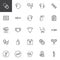 Maternity and pregnancy line icons set