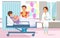 Maternity Ward. Vector Flat Illustration.