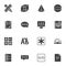 Math and algebra vector icons set