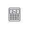 Math calculator outline icon