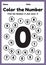 Math coloring & counting number 0 worksheet maths activities for kindergarten kids to learn basic mathematics skills