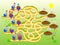 Math education for children. Logic puzzle game with maze for kids. Solve examples and help the gardeners find the paths to the