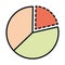 Math education school science diagram statistics line and fill style icon