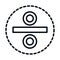 Math education school science division arithmetic symbol line and style icon