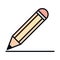 Math education school science writing pencil line and fill style icon