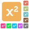 Math exponentiation rounded square flat icons