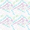 Math formulas drawing Seamless Pattern Multicolor