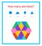 Math game for kids. Developing numeracy skills. Vector.