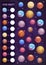 Math game for kids, planets in space