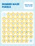 Math number maze puzzle. Prinatble math worksheet page.