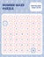 Math number maze puzzle. Prinatble math worksheet page.