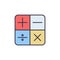 Math Operations or Calculator vector concept creative icon