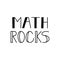 Math rocks. Vector illustration. Lettering. Ink illustration