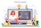 Math school online service or platform. Learning mathematics