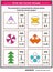 Math skills training puzzle or worksheet with visual fractions