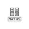 Math symbols outline icon