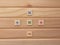 Math symbols on wood