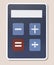 Mathematic calculator vector illustration icon