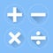 Mathematic symbol icon vector illustration