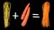 Mathematical equation how to get orange pasta