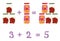 Mathematical examples in addition to fun glass jars. Fruit and berry compote and pickled tomatoes.