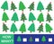 Mathematical game for children. How many Christmas tree fir.