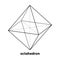 mathematical octahedron figure. Illustration in flat style. vector outline