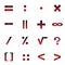 Mathematical symbols of an icon.