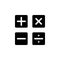 Mathematical symbols icon. One of simple collection icons for websites, web design, mobile app
