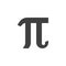 Mathematical value pi vector icon
