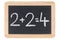 Mathematics on a blackboard or chalkboard