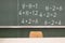 Mathematics elementary school blackboard image